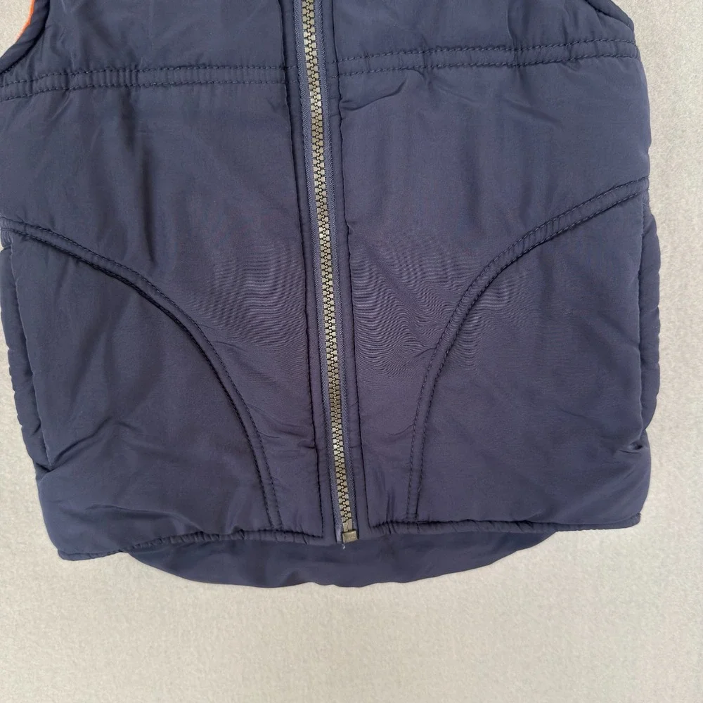 Carter's Boy's Size 4 Blue Fleece Lined Full Zip Vest Wilderness Camp 36